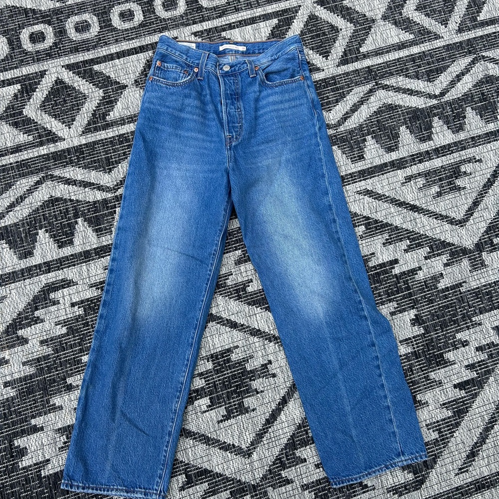 Levi's Ribcage Straight Ankle Blue Jeans